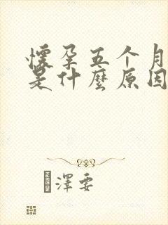 怀孕五个月头晕是什么原因引起的