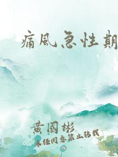 痛风急性期发作