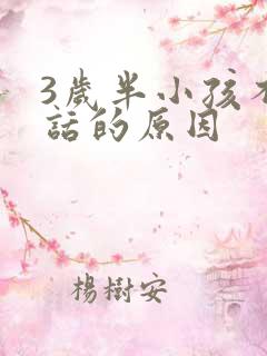 3岁半小孩不说话的原因