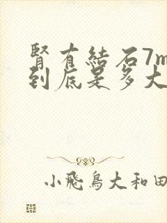 肾有结石7mm到底是多大