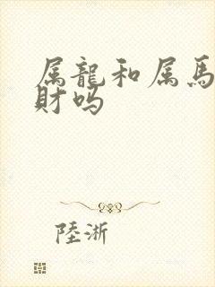 属龙和属马的合财吗