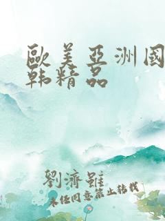 欧美亚洲国产日韩精品