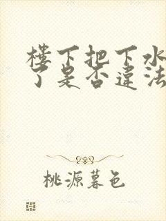 楼下把下水道堵了是否违法