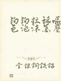 狗狗拉稀呕吐白色泡沫怎么回事