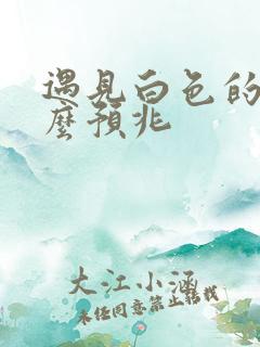 遇见白色的蛇什么预兆