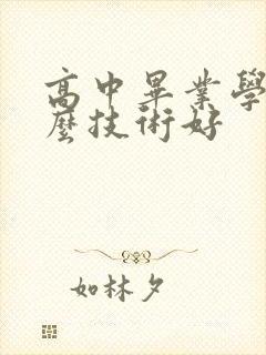 高中毕业学个什么技术好