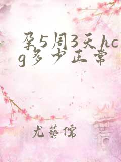 孕5周3天hcg多少正常