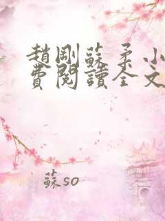 赵刚苏柔小说免费阅读全文最新章节