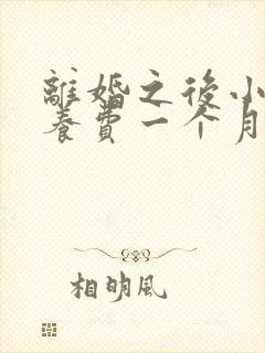 离婚之后小孩抚养费一个月多少钱