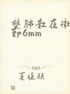 双肺散在微小结节6mm