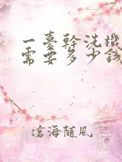 一台干洗机大概需要多少钱一台