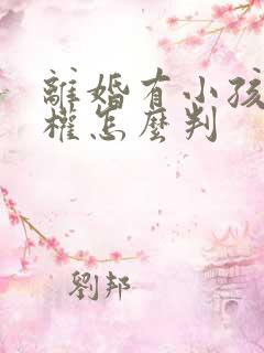 离婚有小孩抚养权怎么判