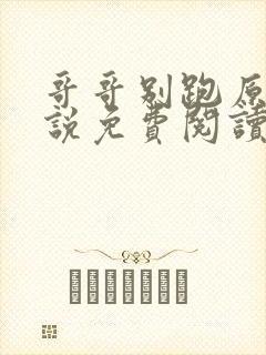 哥哥别跑原著小说免费阅读