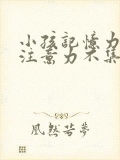 小孩记忆力差,注意力不集中怎么回事儿