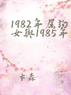 1982年属狗女与1985年属牛男婚配