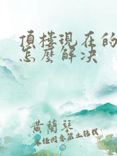 顶楼现在的漏水怎么解决