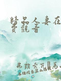 精品人妻在线免费观看