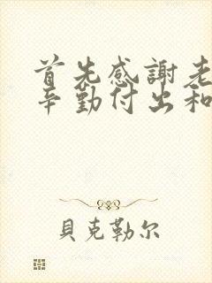 首先感谢老师的辛勤付出和悉心教导