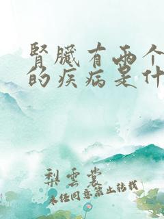 肾脏有两个严重的疾病是什么?