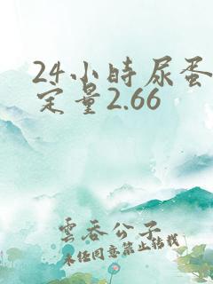 24小时尿蛋白定量2.66