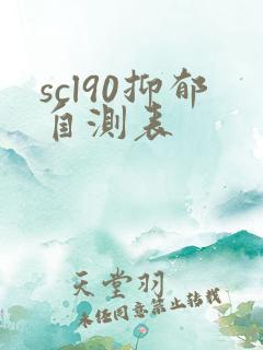 scl90抑郁自测表