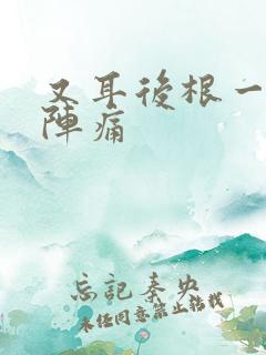 又耳后根一阵一阵痛