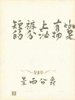 短裤上有咖啡色的分泌物是怎么回事