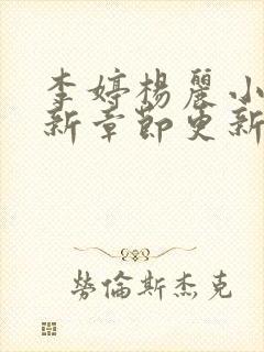 李婷杨丽小说最新章节更新时间