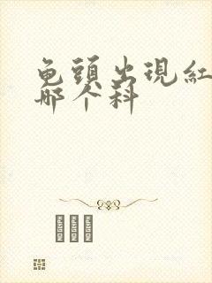 龟头出现红斑挂哪个科