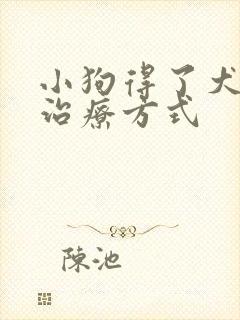 小狗得了犬瘟的治疗方式