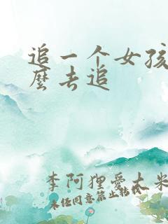 追一个女孩子怎么去追