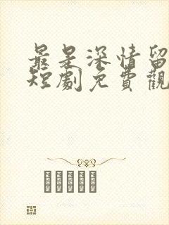 最是深情留不住短剧免费观看