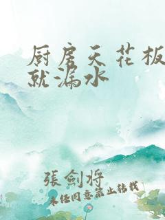 厨房天花板下雨就漏水