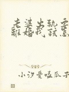 老婆出轨要跟我离婚我该怎么办