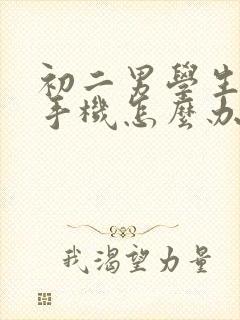 初二男学生沉迷手机怎么办