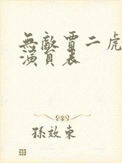 无敌贾二虎短剧演员表