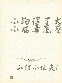 小狗得了犬瘟细小病毒怎么办