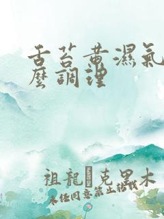 舌苔黄湿气重怎么调理