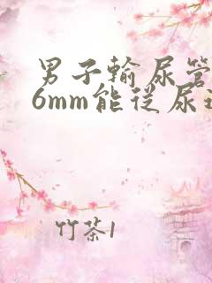 男子输尿管结石6mm能从尿道排出么?