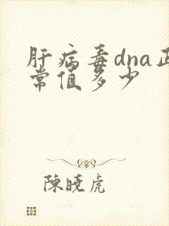 肝病毒dna正常值多少