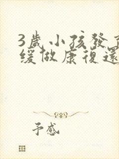 3岁小孩发育迟缓做康复还能好吗