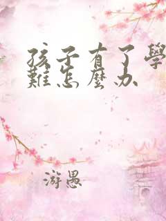 孩子有了学习困难怎么办