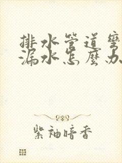 排水管道弯头处漏水怎么办