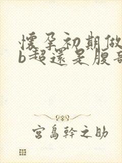 怀孕初期做阴道b超还是腹部b超