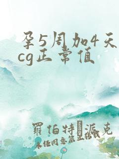 孕5周加4天hcg正常值