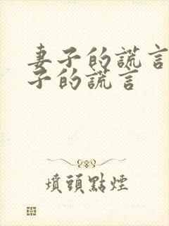 妻子的谎言 妻子的谎言