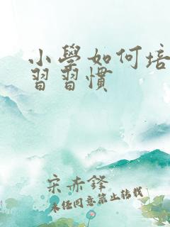 小学如何培养学习习惯