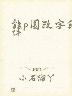 能p图改字的软件