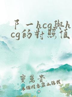 阝一hcg与hcg的对照值