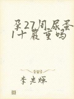 孕27周尿蛋白1十严重吗